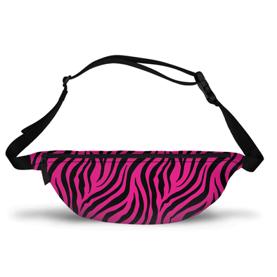 pink zebra fanny pack