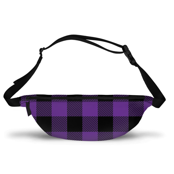 purple plaid fanny pack