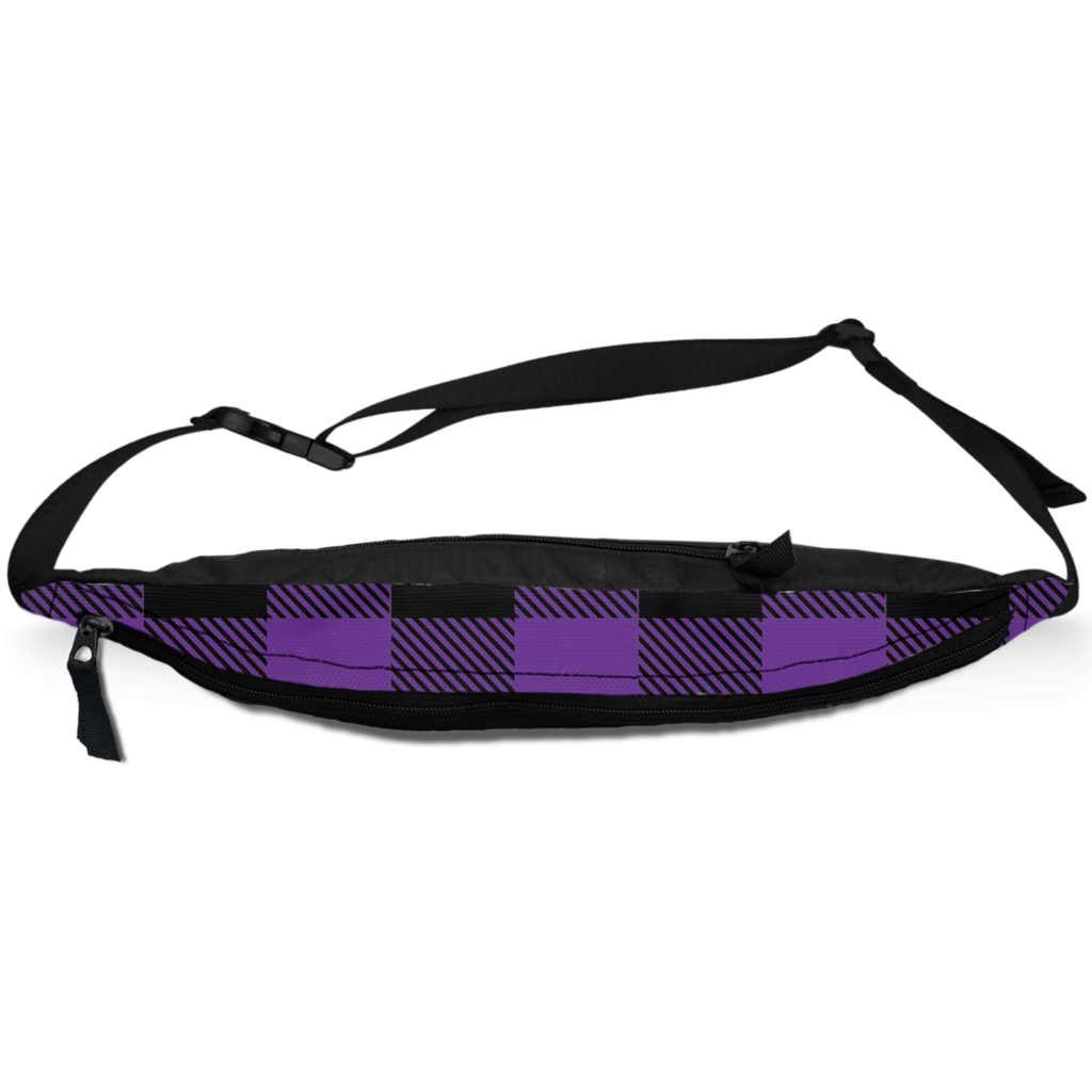 Purple Plaid Fanny Pack Pup Scruffs