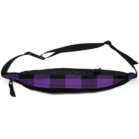 purple plaid fanny pack