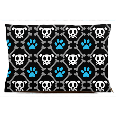 skull and bones dog bed