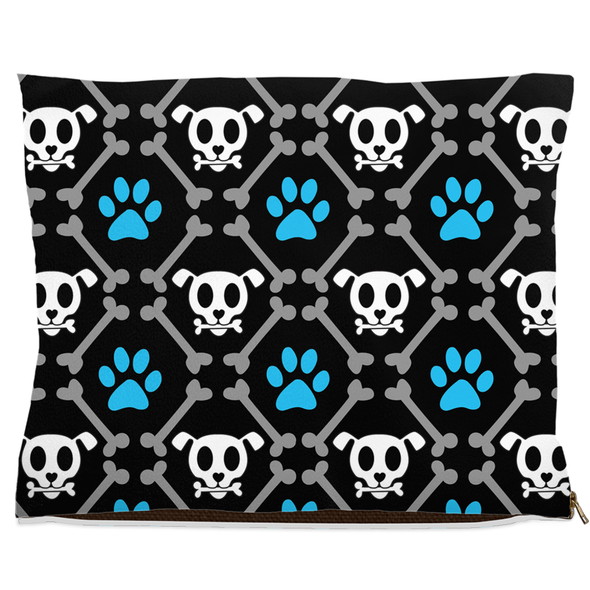 skull and bones dog bed