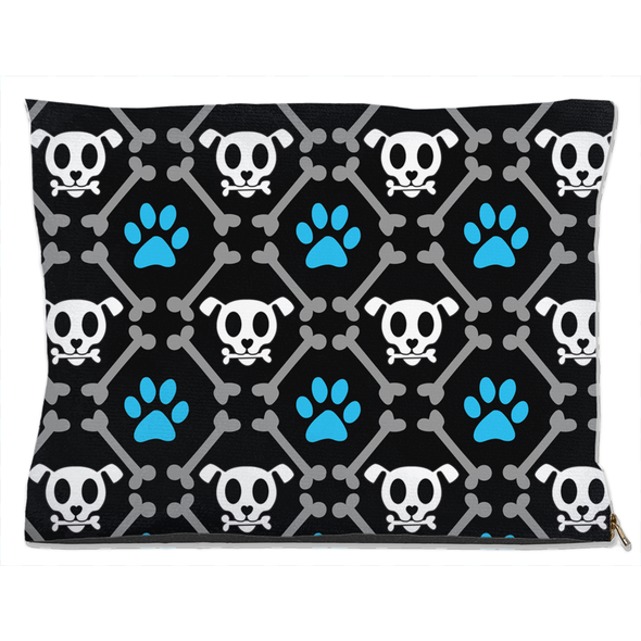skull and bones dog bed