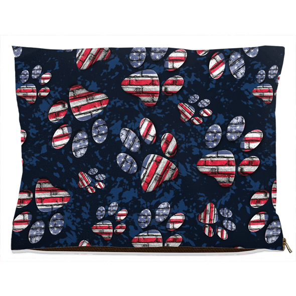 patriotic american flag dog bed