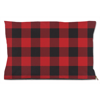 buffalo plaid red dog bed