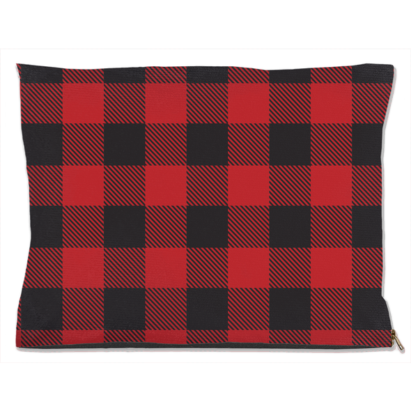 buffalo plaid red dog bed