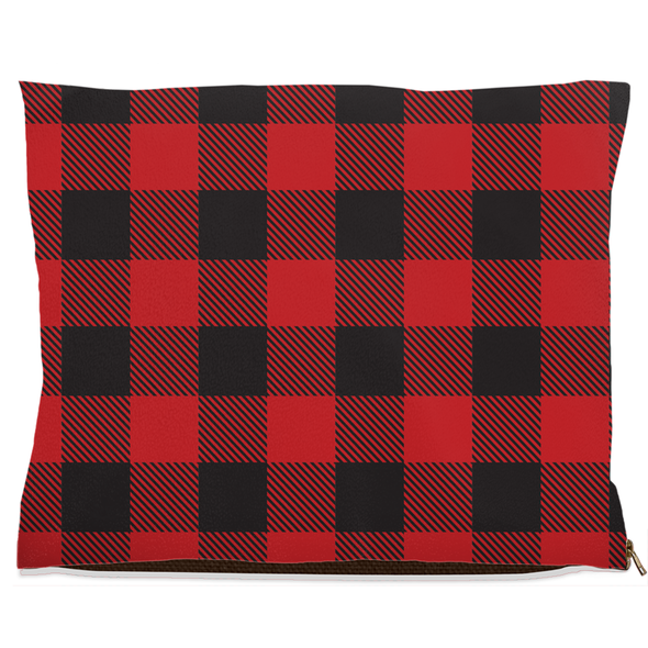buffalo plaid red dog bed