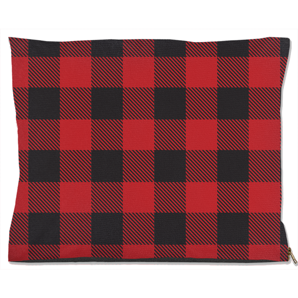 buffalo plaid red dog bed