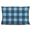 buffalo plaid blue dog bed