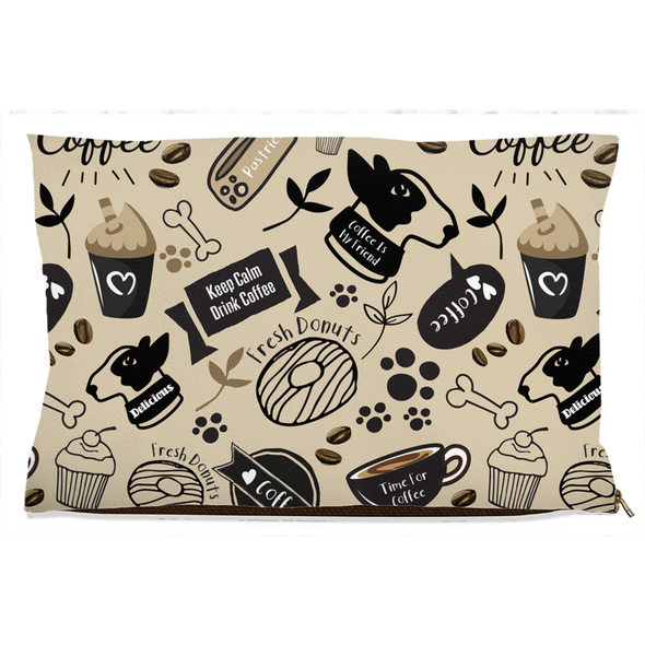 coffee lover dog bed