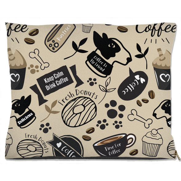 coffee lover dog bed