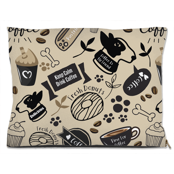 coffee lover dog bed