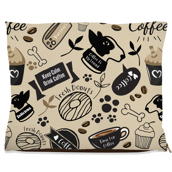 coffee lover dog bed