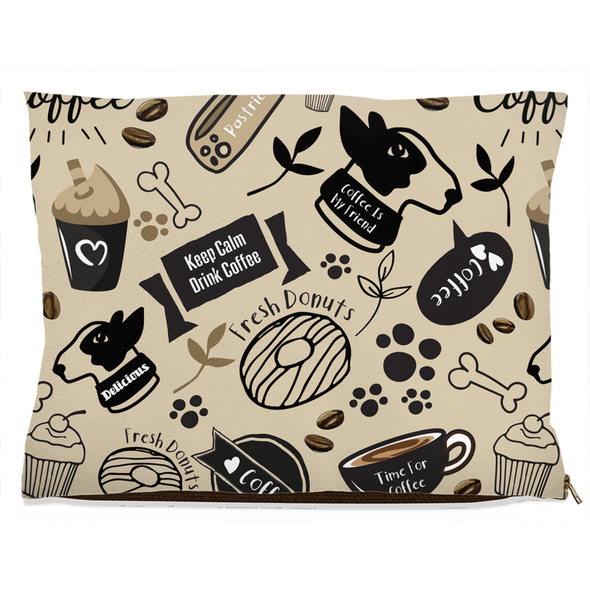 coffee lover dog bed