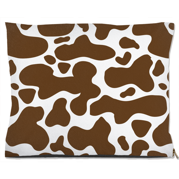 cow hide pattern dog bed