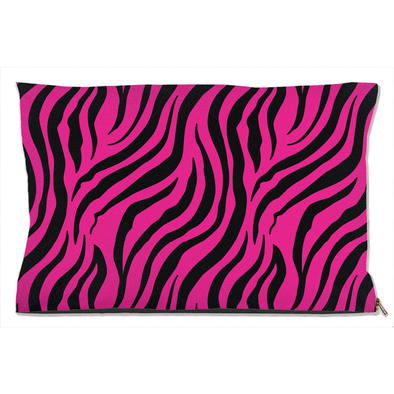 zebra pink dog bed