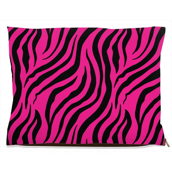 zebra pink dog bed