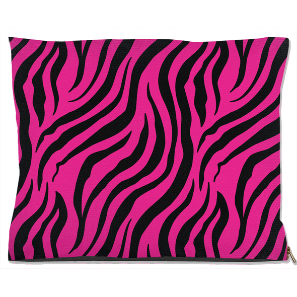zebra pink dog bed
