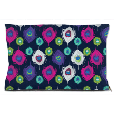 peacock pattern dog bed