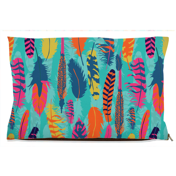 dog bed feather pattern