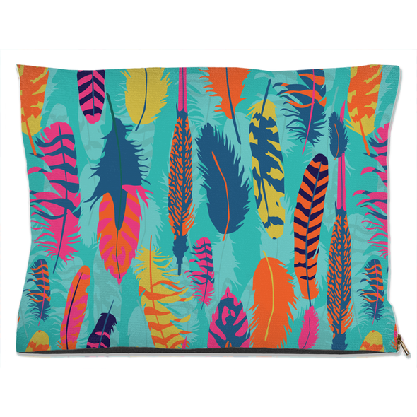 dog bed feather pattern