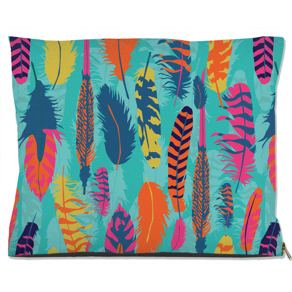 dog bed feather pattern