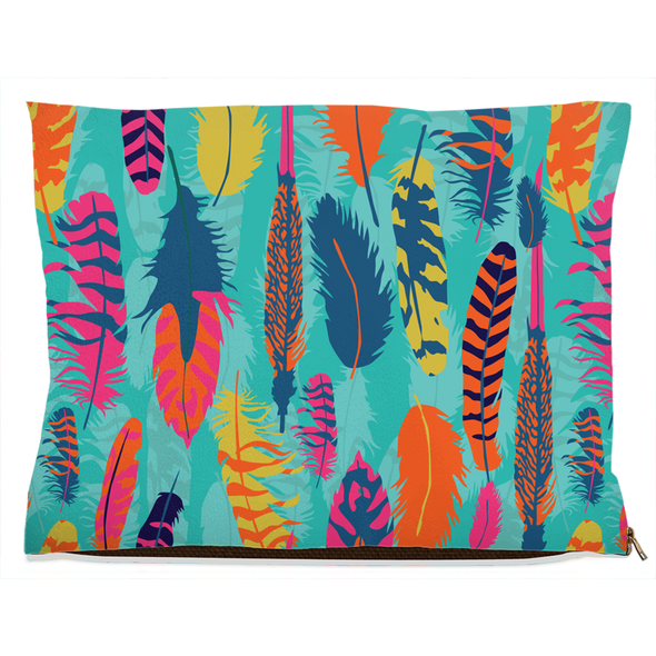 dog bed feather pattern