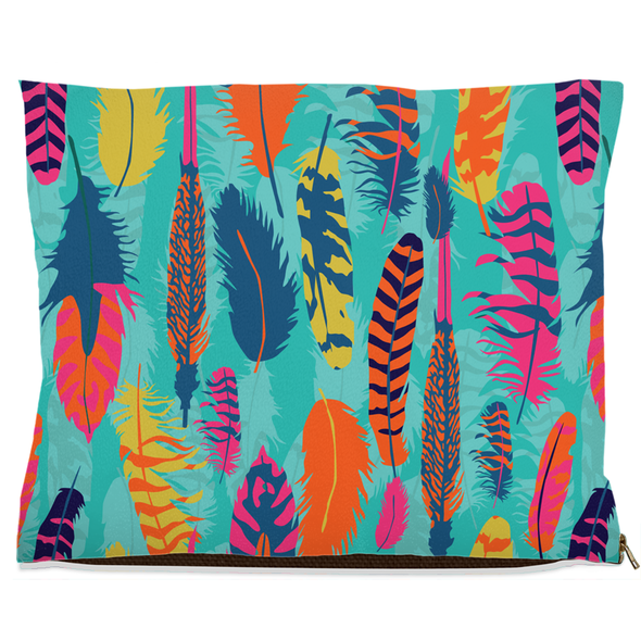 dog bed feather pattern