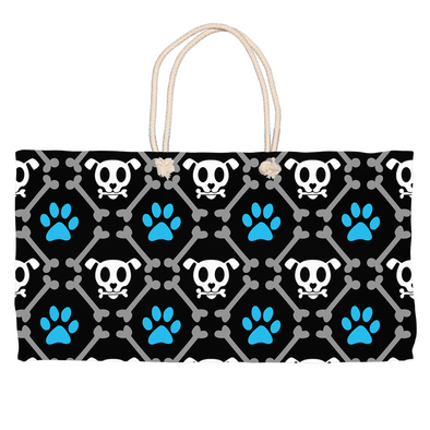 skull and bones weekender tote