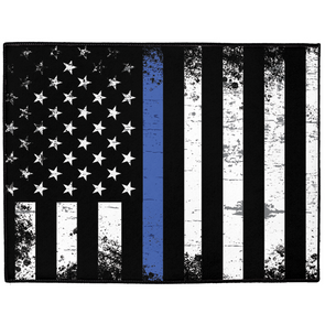 thin blue line dog mat