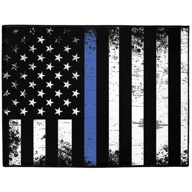 thin blue line dog mat