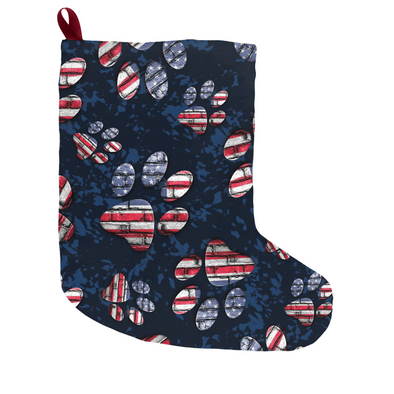 christmas patriotic dog stocking