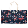 patriotic american flag weekender tote