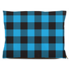 buffalo plaid blue dog bed