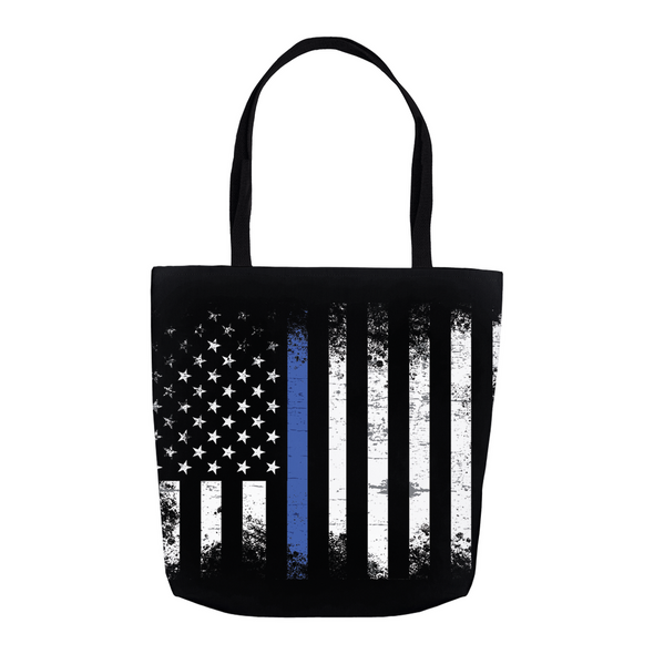 thin blue line tote bag