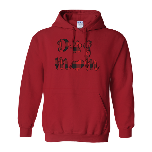Dog Mom Buffalo Plaid Hoodies
