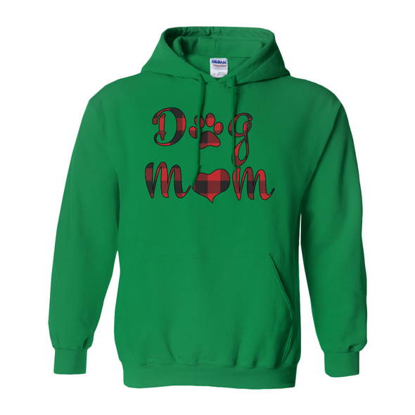 Dog Mom Buffalo Plaid Hoodies