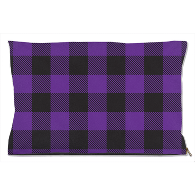 buffalo plaid purple dog bed