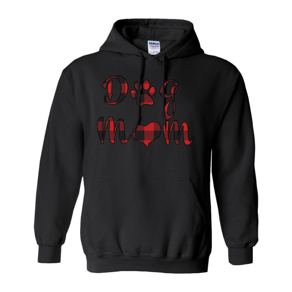 Dog Mom Buffalo Plaid Hoodies