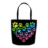 tie dye paw tote