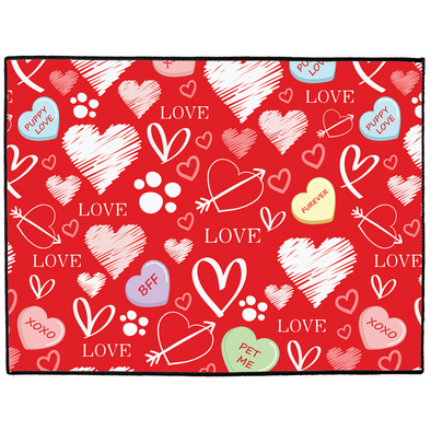 puppy love dog mat