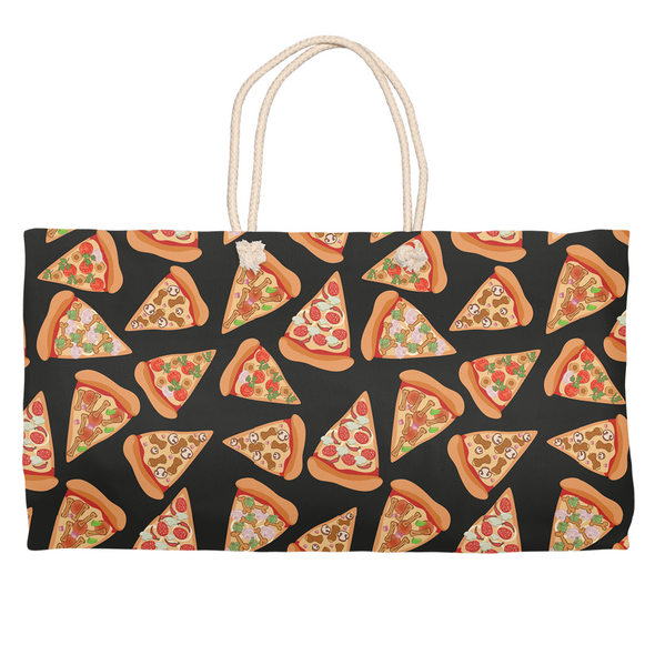 pizza lover weekender tote