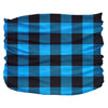 buffalo plaid blue pup scruff dog bandana