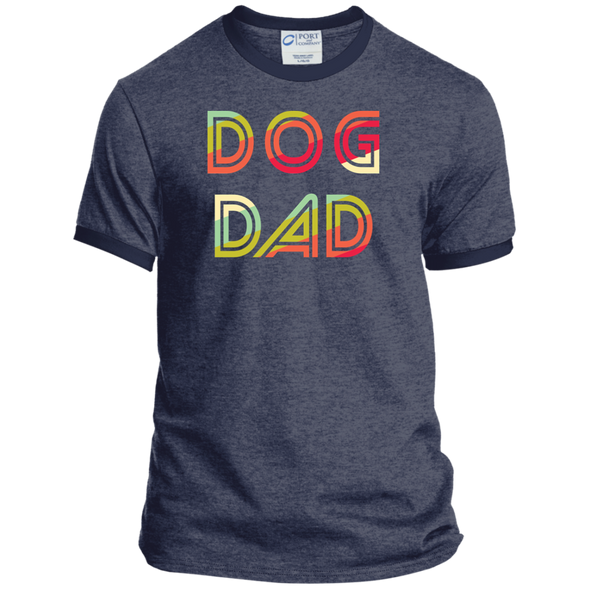dog dad ringer retro tshirt