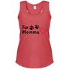 fur momma racerback tank in red