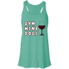 gym wine dogs racerback tank