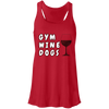 gym wine dogs racerback tank