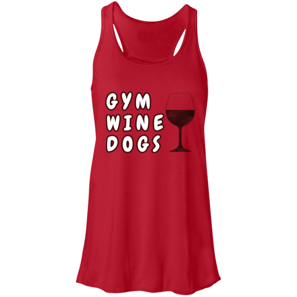 gym wine dogs racerback tank