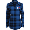 love dog paw flannel tunic