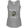 my dog is the shit tank top in gray